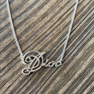 Dior Silver Plated Pendant Necklace